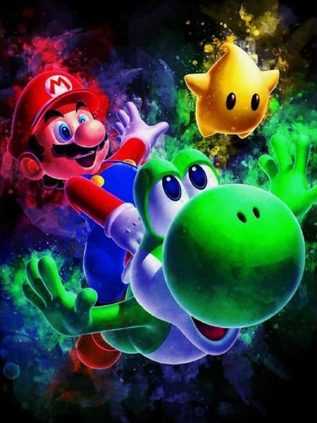New DIY Mario Bros. Diamond Painting Kit Video Games Poster Diamond Embroidery Color Painting Hand Mosaic Art Home Decor