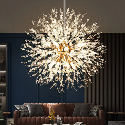 Modern Crystal Lamps LED Chandelier Lighting Pendant Lamp For Living Room Dining Room Home Decoration Art Dandelion