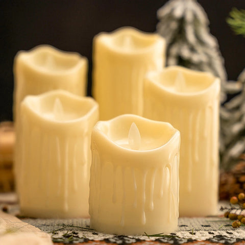 Flameless Flickering Teardrop Led Candles Light Tealight Led Candles Lamp Electronic Votive Led Lamp Halloween Home Decor