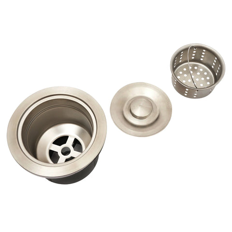 Stainless Steel Washbasin, Gray Round Kitchen Sink Renovation Single Washbasin for Bathroom Kitchen