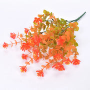 1pcs/lot Artificial Flowers 7-Pronged, 35 Mesh Eucalyptus Plastic Fake Flower Greenery Shrubs Plants Home Outdoor Decoration