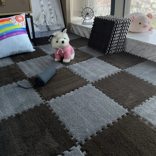Soft Plush Children's Mat Baby Toys Eva Foam Puzzle Carpet Warm Children Play Mats Interlocking Rugs Infant Carpet 30*30*1cm