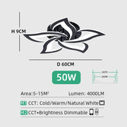 IRALAN Led Ceiling Light Dimmable Brightness Art Deco Lighting Fixtures Phone APP Control Cold Warm Light