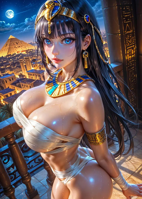 Fashion Cartoon Anime Girl Egyptian Style Sexy Goddess Posters Prints Canvas Painting Wall Art Picture Living Room Home Decor