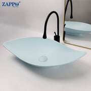 ZAPPO Commercial Bathroom Vessel Sink Large Vessel Sink Bowl With Faucet Above Counter Top Oval Bowl Sinks For Bathroom,Hotel
