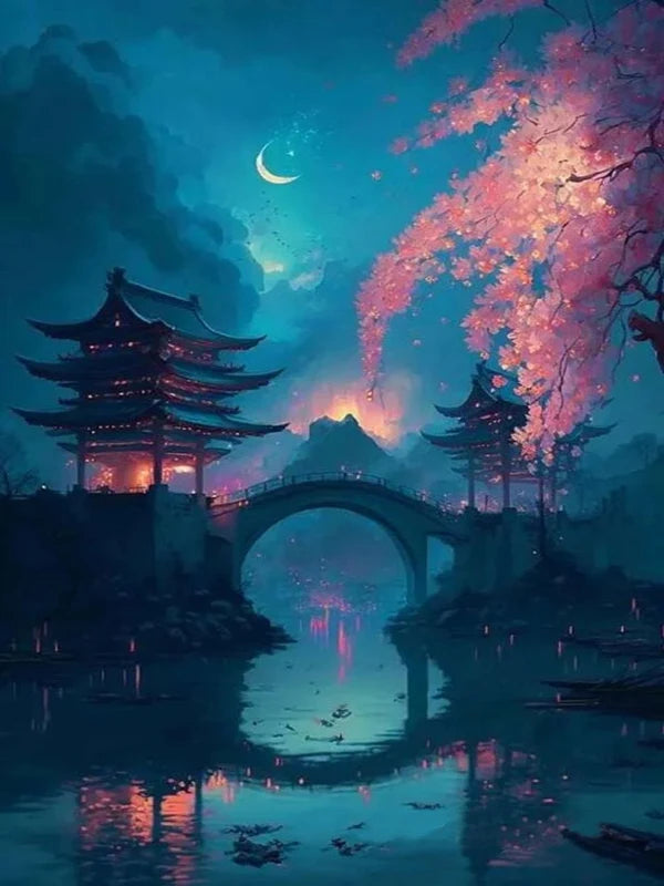 Stunning Scenery Personality DIY Full Drill Diamond Decorative Painting