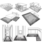 Carpet Bedroom Girl's Room Fully Covered With Large Area Blankets Home Living Room Sofa Coffee Table Bedside Blanket Floor Mat