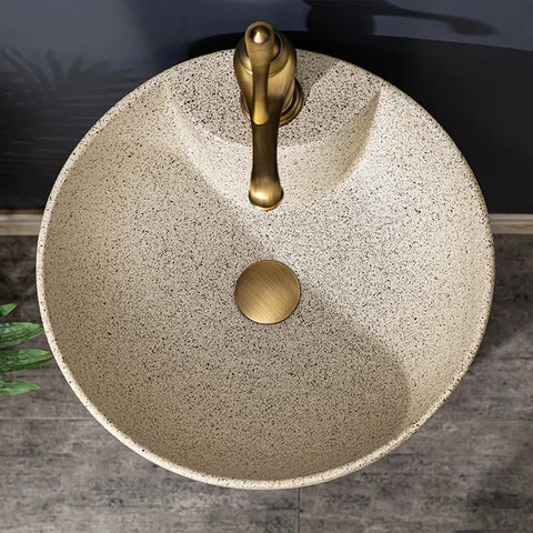 Column Wash Basin Courtyard Integrated Pool Floor-Standing Inter-Platform Basin Balcony Bathroom Pedestal Basin Ceramic YX036WY