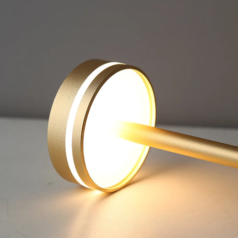 LED touch switch table lamp rechargeable aluminum lamp bedside table bedroom three-color dimming restaurant bar atmosphere lamp