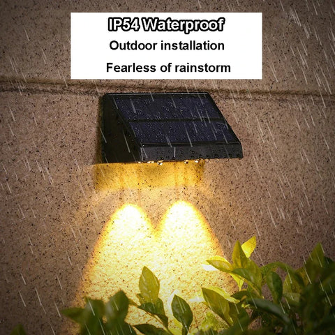 Solar Wall Light Outdoor Porch Lights Illumination Waterproof LED Lamp Bulb Automatic Lighting at Night for Garden Yard Balcony