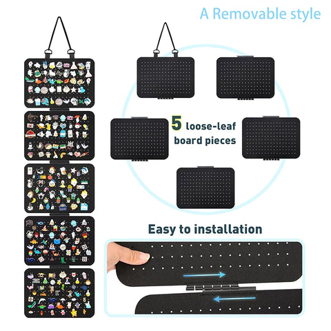 Hanging Enamel Lapel Pin Display Panels Felt Badge Button Brooch Storage Holder Jewelry Necklace Display Stand Earring Organizer