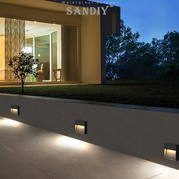 Outdoor LED Surface Mounted Light Waterproof Universal Wall Lamp for Garage Basement Channel Ramp Passage Entrance Step 12V 220V