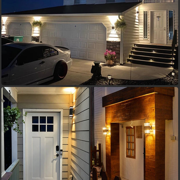 Wall Light Waterproof Lamp LED External Wall Washer Sconces Lighting For Porch Street Garden Home Decoration E27 Light Bulb