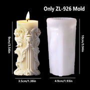 Blooming peony flower relief cylindrical candle silicone mold flower cylinder resin silicone mould Blooming peony gypsum molds