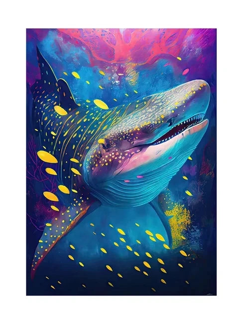 Fairy Dust AB DIY Diamond Painting Colorful Ocean Wild Life Shark Seahorse Octopus Turtle Mosaic Embroidery Stitch Kit Wall Art