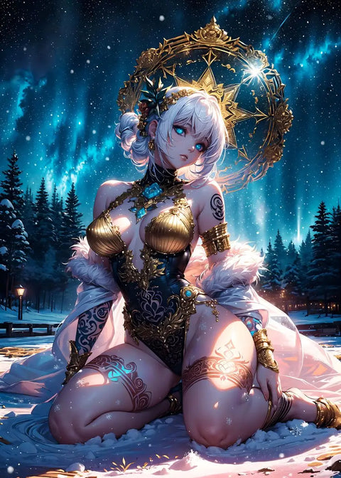 Fashion Cartoon Anime Girl Egyptian Style Sexy Goddess Posters Prints Canvas Painting Wall Art Picture Living Room Home Decor