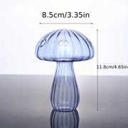 Glass Colorful Mushroom Vase Nordic Style Indoor Home Decor Hydroponic Plant Flower Arrangement Ornament Room Desktop Decoration