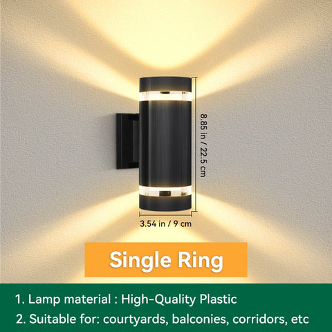 Wall Light Waterproof Lamp LED External Wall Washer Sconces Lighting For Porch Street Garden Home Decoration E27 Light Bulb