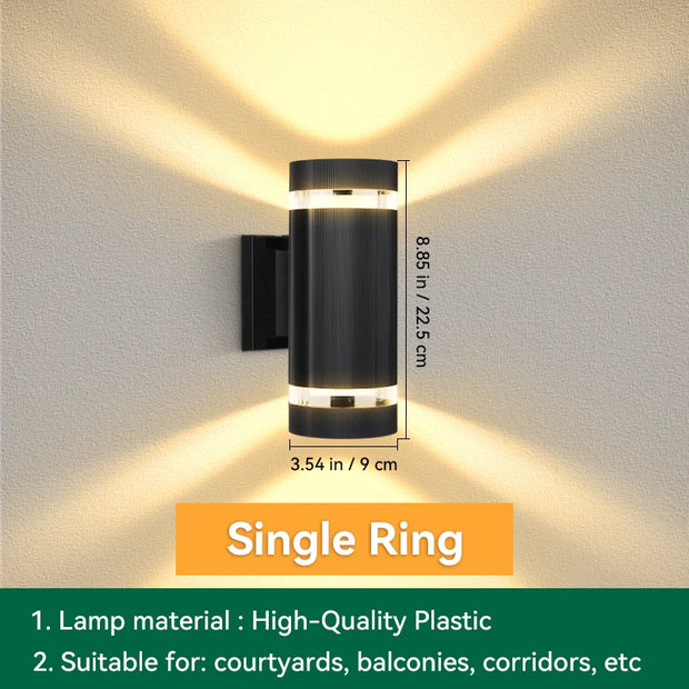 Wall Light Waterproof Lamp LED External Wall Washer Sconces Lighting For Porch Street Garden Home Decoration E27 Light Bulb