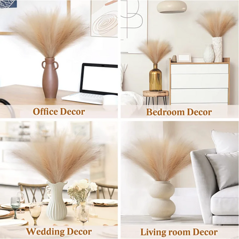 10/20Pcs Artificial Pampas Grass Bouquet for Home Bedroom Room Wedding Party Decoration Fake Plant Simulation Dried Flower Reed