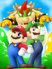 Japanese Anime 5d Diamond Painting Kit M-Marios Bowser Embroidery Jewelry Handmade DIY Mosaic Home Decoration Children's Gift