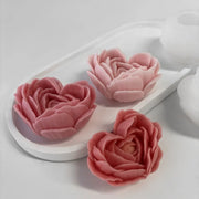 Love Flowers Mold DIY Heart Shaped Roses Aromatherapy Candle Epoxy Resin Plaster Mould Handmade Soap Silicone Molds