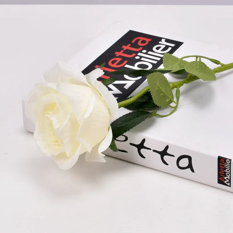 1pc Beautiful Silk Single Artificial Rose Flowers Wedding Home Table Decor Arrange Fake Red Rose Plant Valentine's Day Presents