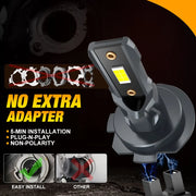 2Pcs 22000LM H7 LED Headlight Bulb 12pcs CSP 3570 Car Headlamp Auto Mini Canbus H7 Led Bulb Turbo Light 6500K 12V 110W