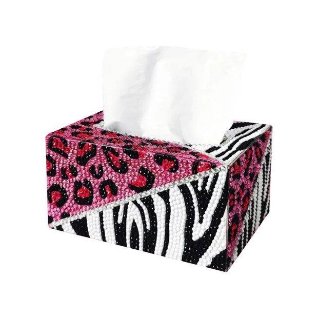 5D Diamond Painting Tissue Box Handmade Mosaic Tissue Box Rhinestone Drawing Art Tissue Dispenser for Home Decor Gift