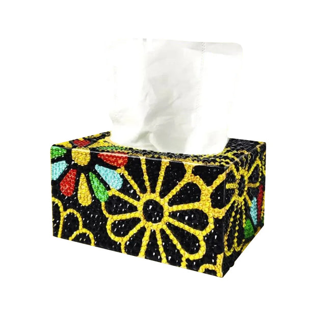 5D Diamond Painting Tissue Box Handmade Mosaic Tissue Box Rhinestone Drawing Art Tissue Dispenser for Home Decor Gift