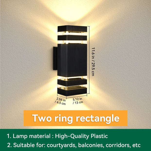 Wall Light Waterproof Lamp LED External Wall Washer Sconces Lighting For Porch Street Garden Home Decoration E27 Light Bulb