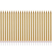 24Pcs/12PCS Champagne Gold Candles Cake Topper  for Birthday Wedding Party DIY Decoration Supply Cake Decoration