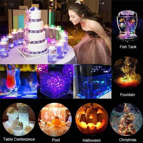 Wireless Adhesive LED Car Interior Ambient Light Remote Control Decoration Auto Roof Foot Atmosphere Lamp Bicycle Tail Light