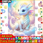HOMFUN Fairy Dust AB Diamond Painting Full Square/Round Drill 5D DIY "City Market" Daimond Embroidery Rhinestone Decor