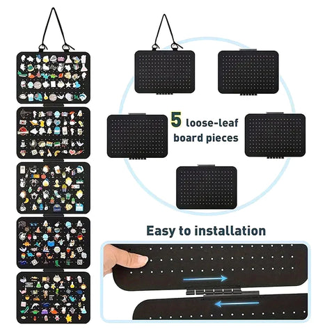 Hanging Enamel Lapel Pin Display Panels Felt Badge Button Brooch Storage Holder Jewelry Necklace Display Stand Earring Organizer
