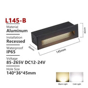 SANDIY Outdoor Stair Light Waterproof Wall Lamp Exterior Step Lighting 12v 220v Balcony Nightlights for Fence Gate Terrace 3w 6w
