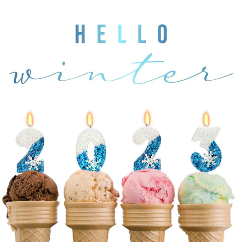 Frozen Birthday Candles 0-9, Snowflake Glitter Number Candles White and Blue Cake Decorations for Kids Adults Birthday Wedding
