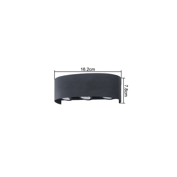 LED Wall Lamp Outdoor IP65 Waterproof Up Down luminous lighting Indoor Stair Garden Sconce Light Plastic AC110-220V