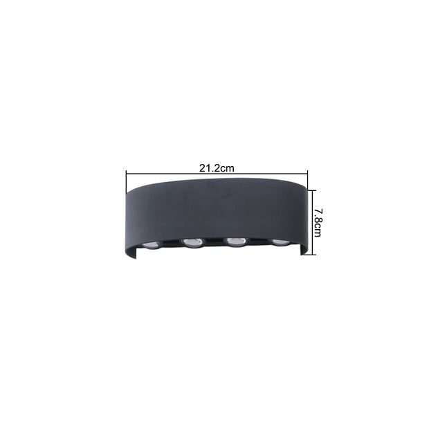 LED Wall Lamp Outdoor IP65 Waterproof Up Down luminous lighting Indoor Stair Garden Sconce Light Plastic AC110-220V