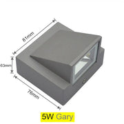 Aluminium Wall Lamp Waterproof Outdoor LED Wall Light IP65 Garden Lighting Lamp for Sconce Balcony Decoration AC110V 220V