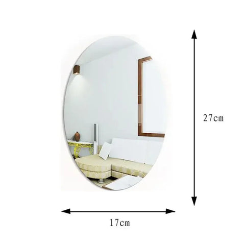 1pcs 3D Mirror Wall Stickers Self-adhesive Mirror Stickers Thicken 2mm Flexible DIY Art Acrylic Mirror Living Room Decoration