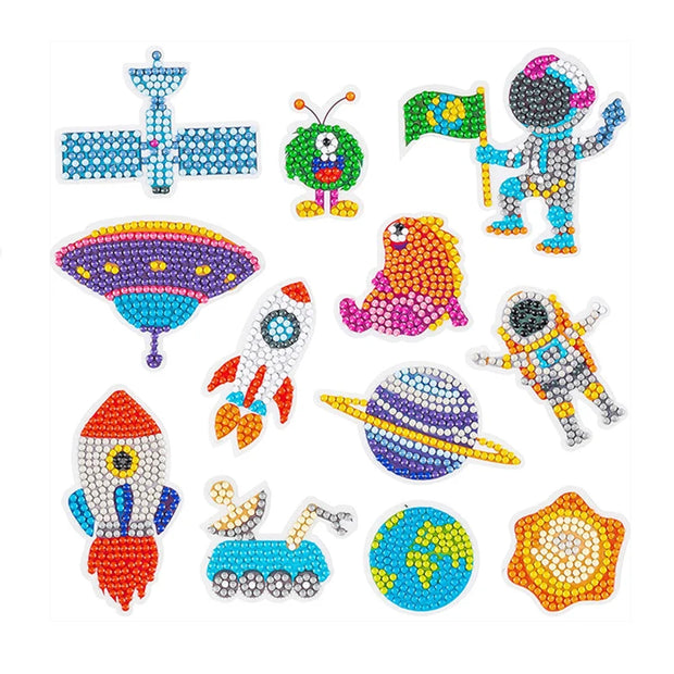 Children's Handmade Diamond Painting Sitcker Pokemon Kit Digital Rod-Shaped Diamond Painting Kit For Cartoon Nnimals Easy to DIY