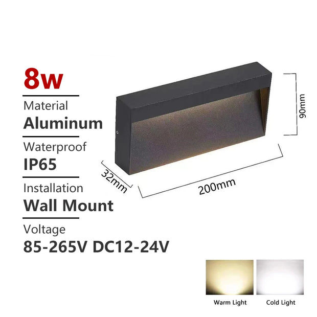 SANDIY Outdoor Wall Lamp Waterproof Led Stair Light 12v Exterior Lighting for Terrace Porch 220v 110v Luminaire Surface Mounted