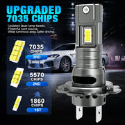 YHKOMS H7 LED Headlight Bulb Mini Wireless 60W 20000LM 6000K CSP for Car Headlamp Auto Diode Lamps H7 Turbo Led 12V Automobile