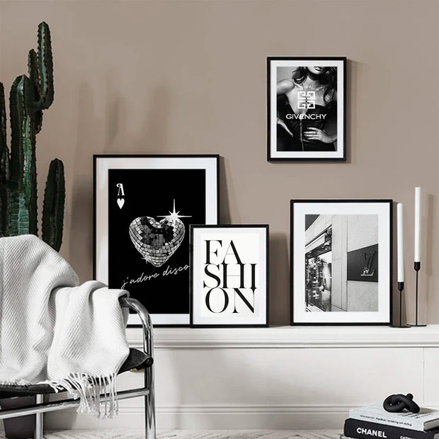 Hot Fashion Mom Luxury Store Fashion Cover Set The Trend Champagne Fashion Wall Art Canvas Painting Nordic Poster Room Decor