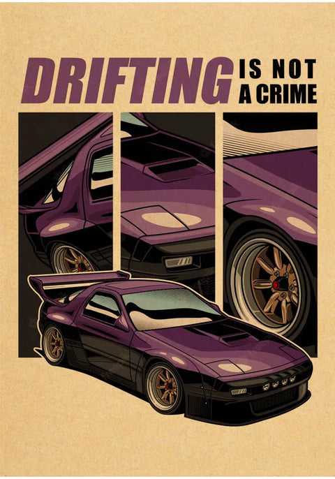 jdm Kraftpaper Poster HomeDecal Painting Wall Sticker for  wall art  Coffee House Bar  wall art