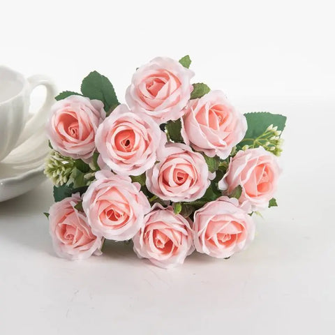 Artificial flowers Begonia  plants  bouquet suitable Long Vine for wall family room garden wedding indoor and outdoor decoration