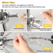 Modern Crystal Lamps LED Chandelier Lighting Pendant Lamp For Living Room Dining Room Home Decoration Art Dandelion