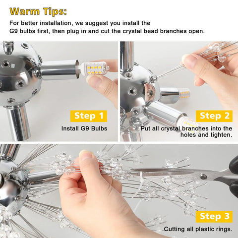 Modern Crystal Lamps LED Chandelier Lighting Pendant Lamp For Living Room Dining Room Home Decoration Art Dandelion