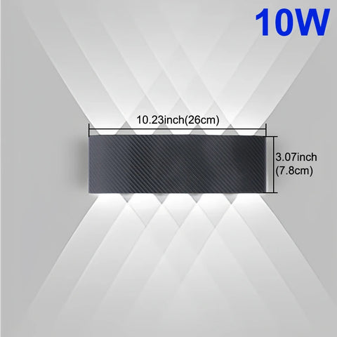 LED Wall Lamp Outdoor Waterproof Up Down luminous lighting Indoor Stair Garden Sconce Light Plastic 6W 10W AC110-220V